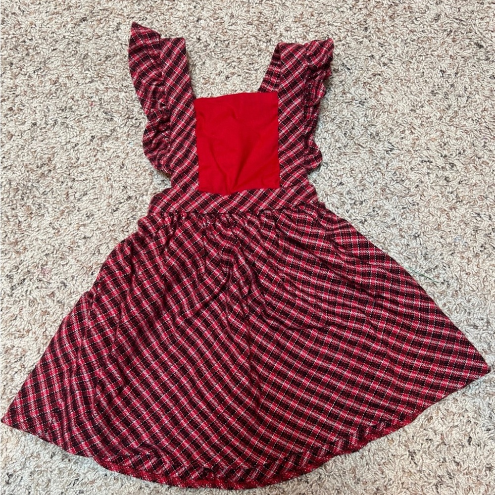 Ricrac and Ruffles plaid dress 3T